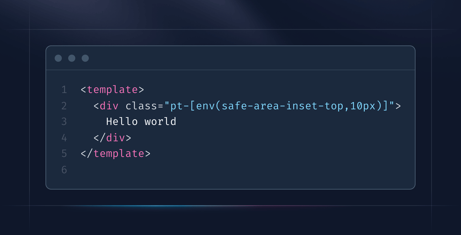 An example of Tailwind syntax