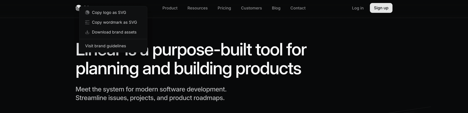 Linear logo interaction