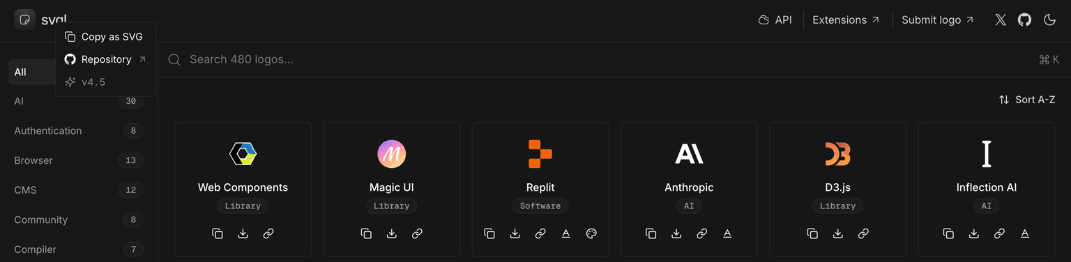 SVGL logo interaction