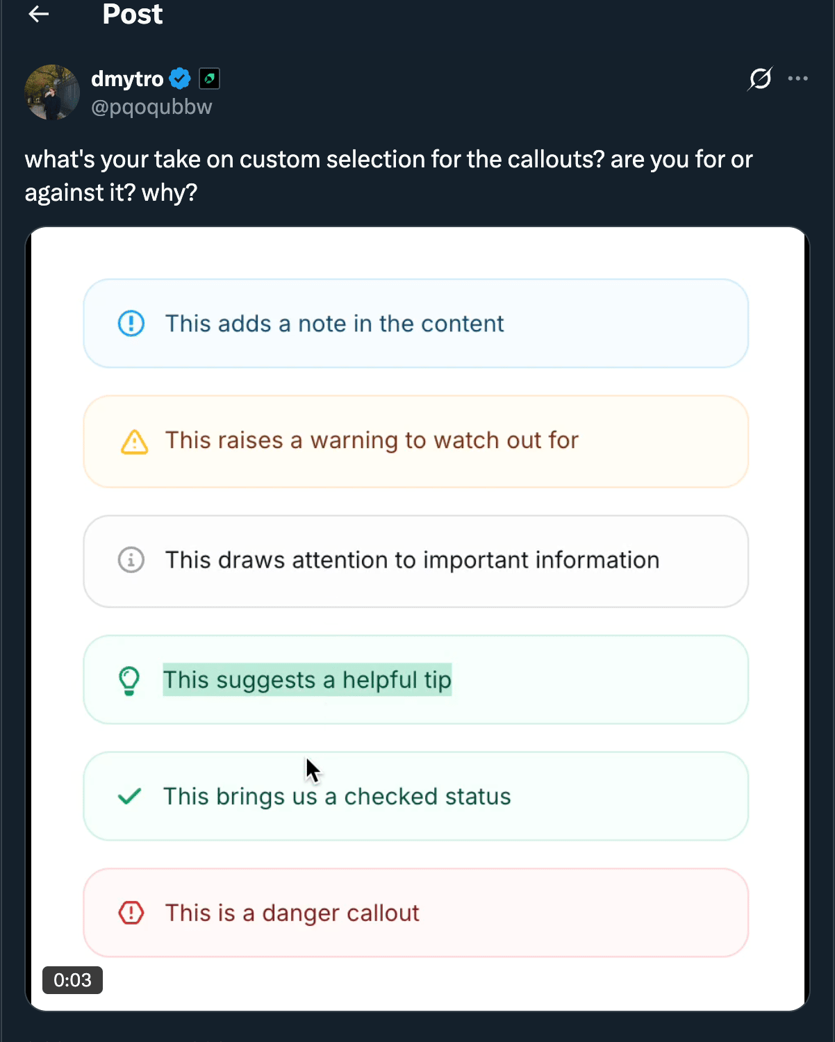 Alert highlighting idea